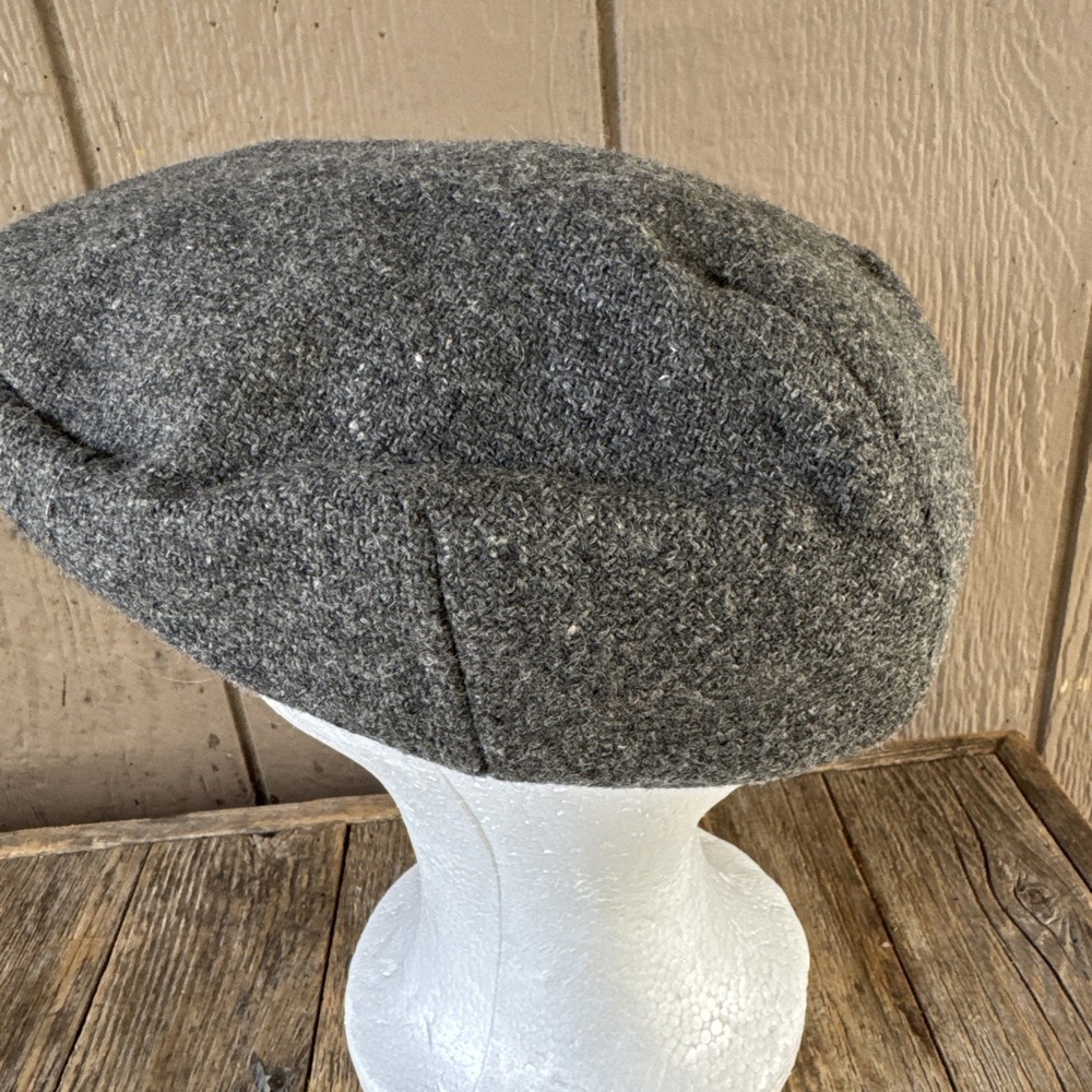 VTG Wool Newsboy Flat Cap - Size Medium Gray Hat - Empire State Caps - Picture 4 of 8